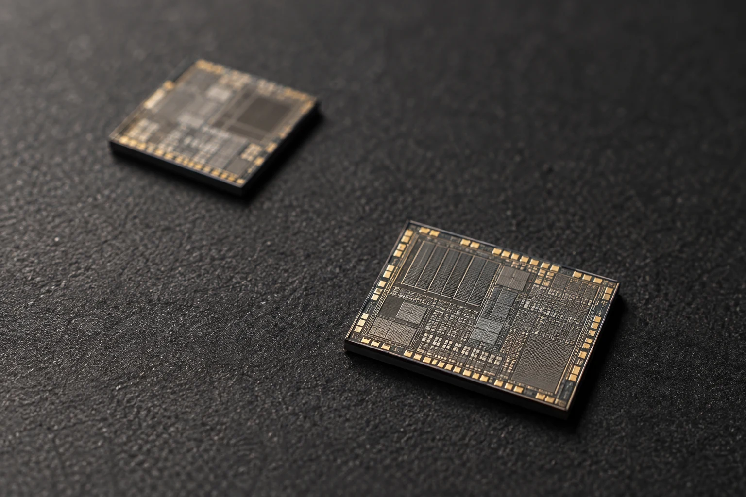 Bare silicon dies with exposed bond pads